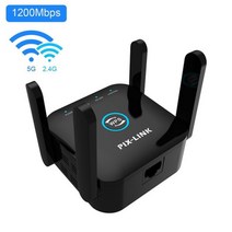 PIXLINK LV-AC24 무선 5G 2.4Ghz 와이파이 리피터 익스텐더 1200Mbps 증폭기 802.11N 장거리 AP 신호 부스터, CHINA_EU plug | Black 2.4G 5G