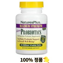 네이처스 플러스 울트라 프로바이오틱스 글루텐 프리 과일 농축 식물성 캡슐 60정