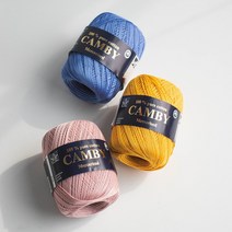 야나 캠비(CAMBY) 65g 코튼 면사 여름 뜨개실 실켓가공, 504 체리블라썸
