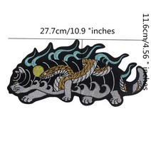 대형 와펜 자수마킹 왓펜 패치 두꺼비 까마귀 여우 개 동물 패치 applique 18