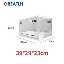 강아지산소방 새로운 수의학 산소 방 접이식 분무 상자 휴대용 애완 동물 산소 케이지 작은 동물 분무 상자, 크기 S