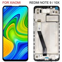 휴대폰 호환 액정수리 LCD교체 6.53 원래 xiaomi redmi note 9 lcd 디스플레이 화면 교체 redmi 10x 4g lcd m2003j15sg display, 블랙 프레임