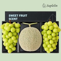 인정식탁 명절 후 배송수플린 프리미엄 샤인머스캣2입머스크메론1입 과일선물세트 (총2.9KG이상) -인증