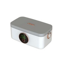 무선 전기 도시락 무수 가열 식품 용기 휴대용 워머 1L 스테인리스 스틸 라이너 상자 2200mAh, X1 white_EU