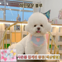 강아지 케이프 고양이 스카프 애견 턱받이 머플러 반다나 목걸이 악세사리 넥카라, 1개, 레인보우 블루