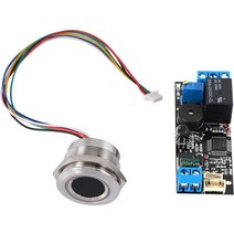 지문인식USB K202 DC12V 저전력 제어 보드 R503 모듈 라운드, 01 Black, 01 Black