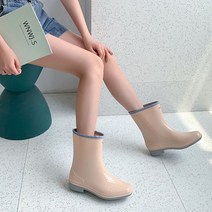 부드러운 일장화 방수부츠 설거지장화 미들 레인부츠 패션 장화 워커 낚시 식당 작업화 남녀공용 신발