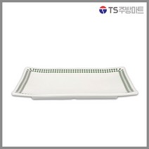 [돌산멜라민] 진주그린(원톤) - 사각접시 (업소용그릇 멜라민그릇 예쁜그릇 식당접시 멜라민볼 멜라민찬기), 진주그린