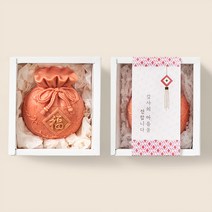 황즈시크릿 추석 선물 세트/수제 디자인 비누 1구(복주머니/꽃분홍 색)+케이스선물포장/외국인 행사 단체 답례품 선물 어린이집 유치원, 1개