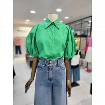 모조에스핀 볼륨소매 카라넥 블라우스 S242MSC021