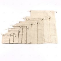 린넨 무지 주머니 면 파우치 친환경 포켓 커피 편백 방향제 향기 천연비누 포장 조리개 20x30cm