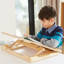 곧은나무 독서대 각도조절 보조책상 600 소나무 원목 필기 큰독서대