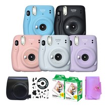 인스탁스 미니11 폴라로이드+전용가방+필름40장+커스텀스티커+홀로그램1단앨범 SET, 1개, 스카이블루