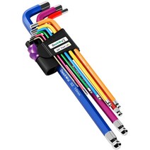 하라 원형 볼헤드 컬러 육각렌치 9종 세트, 육각볼 헤드 미디움