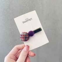 1 개 여러 색상 기질 야생 귀여운 헤어 클립 모직 진주 버튼 덕빌 여성 사이드 머리핀