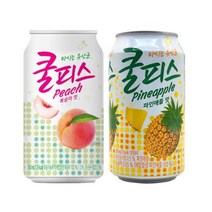 쿨피스 350ml 2종 복숭아 6캔+파인 6캔 총12캔, 단품