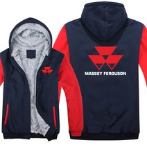 농업용 부품 기계 2022 Massey Ferguson Hoodie 남성용 지퍼 코트 양털 농업용 트랙터 운동복 캐주얼 솔리, 01 as picture_04 XL