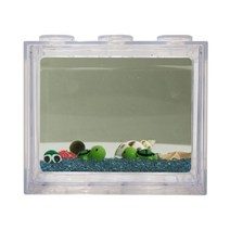 세남자바스켓 심플 바다 DIY 세트-국산 마리모(소), 투명색 블럭, 파란색 자갈