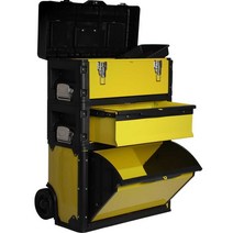 자동차 이동식 공구 보관함 바퀴 서랍형 트롤리 카 연장통 툴, 옐로우901-안감