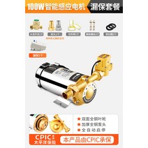 가정용 수도 가압 펌프 무소음 부스터 수압 모터 220V, 100W + 누출 방지