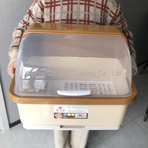 WARM식기건조대 양수 찬장 주방건조대 뚜껑형수저수납함 플라스틱 그릇 선반 수납함 선반수납함, 15 오버사이즈 바이올렛