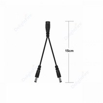 알루미늄 프로파일 5.5mm 2.1mm 1 ~ 234568 웨이 DC 전원 분배기 케이블 5V 12V 어댑터 LED 스트립 조명에 커넥터 코드 CCTV 카메라, 1Female to 2 Male_3pcs