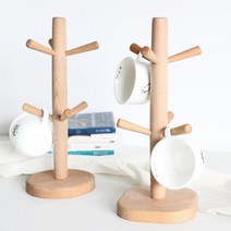 홈데코 원목 우드 머그트리 컵걸이 정리대 2종, 1개, 사각형