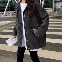 데님 여자 여성 재킷 코디 흑청자켓 빅사이즈 청자켓