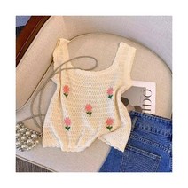 코바늘조끼 뜨개 나시 뷔스티에 니트 할머니 여성 민소매