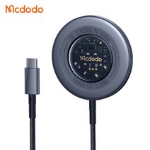 에어팟 프로2 무선 충전 케이스 거치대Mcdodo-마그네틱 무선 충전기 15W 아이폰 14 13 12 에어팟 프로, 01 Deep Grey