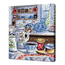 에코솔 셀프페인팅 18색 풍경화 DIY 명화 그리기 40 x 50 cm, 마릴라의 주방