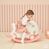 베네베네 3in1 엘리펀 유아 아기 흔들말 붕붕카 승용완구, 핑크