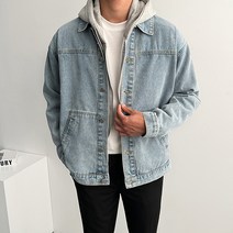 남자 디어드 2color 청자켓 스탠다드 데님 연청 흑청 옷 코디 봄 가을 아우터 점퍼