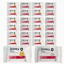 크리넥스 항균 안심 물티슈 휴대형 2매 랜덤발송, 30개