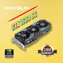 그래픽 카드 비디오 MAXSUN GNIDIA GeForce GTX1660 6G GTX1660Supre GTX1660TI 12Nm GDDR6 192Bit 호환, 03 GTX1660 6G, 03 GTX1660 6G