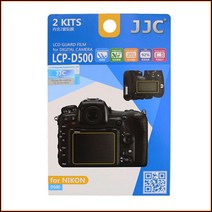 JJC LCD 가드 액정보호필름 LCP-D500 2매 (니콘 D500) - 다중코팅/크리너포함 크리너포함(LCP-D500)