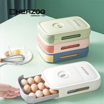 독일 헤르조그 에그 계란 달걀 트레이 보관함 서랍형 적층형 유통기한 입력 안심 보관, 핑크