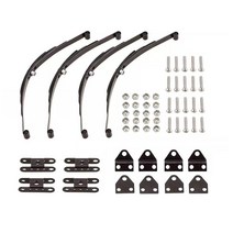 4PCS 1/10 락 크롤러 하드 리프 스프링 서스펜션 F350 D90 RC4WD 타미야 축 트럭에 대한 스테인레스 스틸 바, 하나, 검정