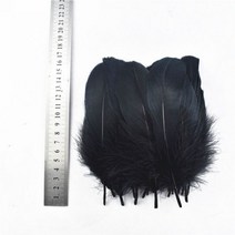 공예용 깃털 재료 장식 소품 20 개/몫 검은 꿩 공예 오리 타조 터키 거위 드림 캐처 플라이 묶는 DIY 액세서리, 15-20CM 6-8inch