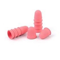 socean 미끄럼 정전기 방지 손가락 고무 골무 10P 핑거 코트 바느질 골무 손가락 고무장갑 보호 장갑 핑거 글로브 논, 레드