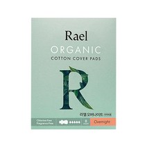 라엘 유기농 순면커버 오버나이트 생리대 날개형, 오버나이트 1팩, 8개입