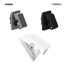 하이콘 방우2구 전기콘센트 인터리어 콘센트 욕실용, 하이콘 실버 방우2구 콘센트