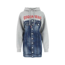 22FW DSQUARED 멀티컬러 데님 AND 코튼 미니 드레스 S75CV0557S30342 470