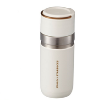 몬테리아 STARBUCK 스타벅스 SS 블랙 앤 골드 스탠리 보온병 500ml 2021 손잡이 텀블러, A2-흰색1p