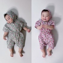스타일베베 꽃분이 슈트 세트 우주복 아기 신생아 6개월 12개월 돌 조카 출산 선물 바디슈트 룸퍼