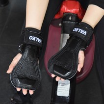 아미성 프로 그립 가죽 헬스스트랩, 블랙