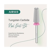 AIRSEE 텅스테인리스 카바이드 5 in 1 아크릴 네일 드릴 비트 Efile 전동 파일 기계 헤드 팁 매니큐어 연마 급속 제거 젤 332 샹크 2웨이 전문가용 기술 사용 실버, 2X Fine-2XF+3XF+4XF_Silver