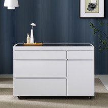 퍼니비 마네 1200 3단 드레스룸 악세사리 이동식 아일랜드 서랍장, 화이트