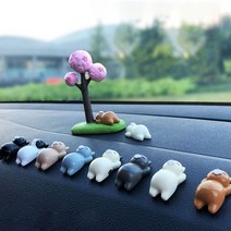 귀여운 잠자는 고양이 액세서리 차량 용품, 잠자는 고양이 10마리 (분홍나무 포함)