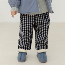 바브키즈 체크본딩팬츠